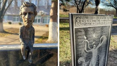 Statuia lui Mihai Eminescu dezvelită la Ujgorod