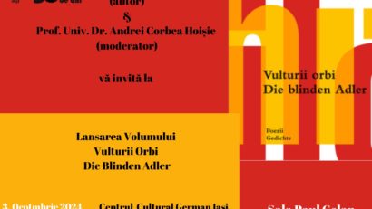 Volumul bilingv – Vulturii orbi/ Die blinden Adler, de Nichita Danilov – lansat la Iași